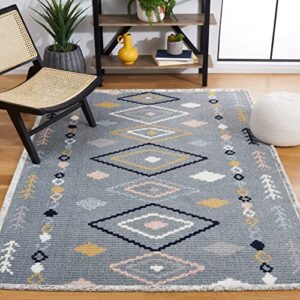 safavieh marrakech collection area rug - 9' x 12', grey & multi, moroccan boho tribal rustic design, non-shedding & easy care, ideal for high traffic areas in living room, bedroom (mrk604n)