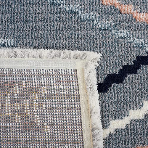 Safavieh Marrakech Collection Area Rug - 9' x 12', Grey & Multi, Moroccan Boho Tribal Rustic Design, Non-Shedding & Easy Care, Ideal for High Traffic Areas in Living Room, Bedroom (MRK604N)