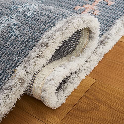 Safavieh Marrakech Collection Area Rug - 9' x 12', Grey & Multi, Moroccan Boho Tribal Rustic Design, Non-Shedding & Easy Care, Ideal for High Traffic Areas in Living Room, Bedroom (MRK604N)