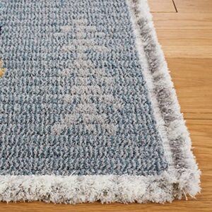 Safavieh Marrakech Collection Area Rug - 9' x 12', Grey & Multi, Moroccan Boho Tribal Rustic Design, Non-Shedding & Easy Care, Ideal for High Traffic Areas in Living Room, Bedroom (MRK604N)