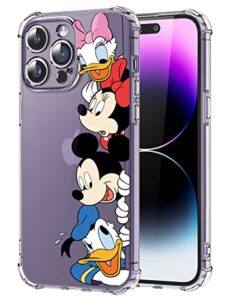 coralogo for iphone 14 pro max tpu case cute cartoon kawaii character funny unique fashion fun stylish soft cases girls girly women kids phone cover for iphone 14 pro max 6.7 inches(dishini family)