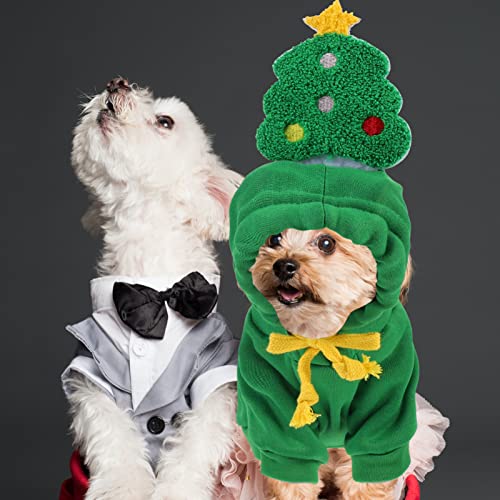 PATKAW Pet Santa Costume Chinese New Year Dog Costumes Santa Claus Pet Coat Spring Festival Cat Suit Christmas Warm Winter Dog Clothes Puppy Lunar New Year Party Dress