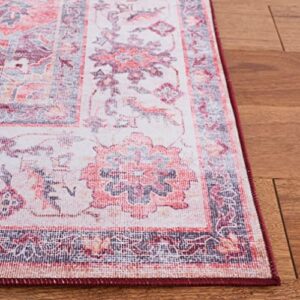 SAFAVIEH Tucson Collection Area Rug - 5' x 8', Rust & Beige, Persian Design, Non-Shedding Machine Washable & Slip Resistant Ideal for High Traffic Areas in Living Room, Bedroom (TSN163P)