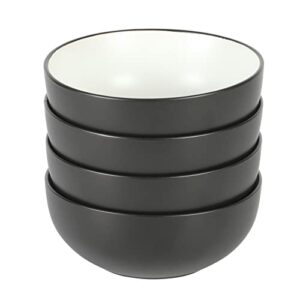 babish 4 pack 6.3" stoneware stackable cereal bowls