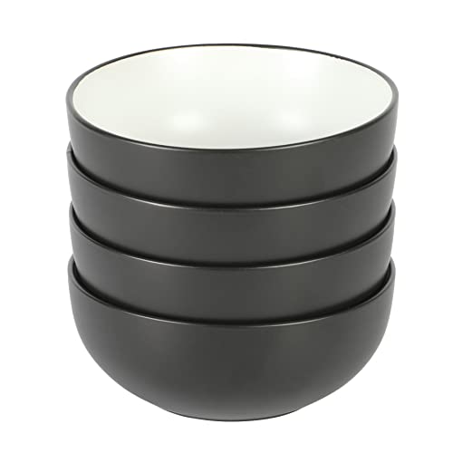 Babish 4 Pack 6.3" Stoneware Stackable Cereal Bowls