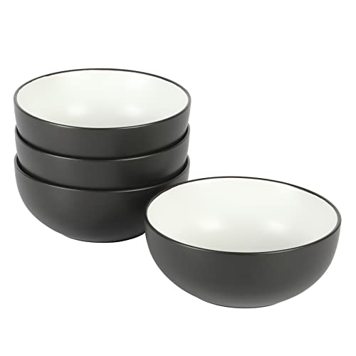 Babish 4 Pack 6.3" Stoneware Stackable Cereal Bowls