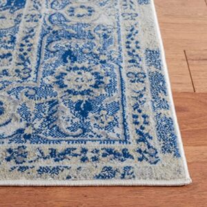 Safavieh Brentwood Collection Area Rug - 5'3" x 7'6", Blue & Ivory, Oriental Medallion Design, Non-Shedding & Easy Care, Ideal for High Traffic Areas in Living Room, Bedroom (BNT837M)