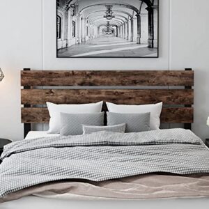 Keureedg Headboard Only Wooden Headboard with Metal Slats, Stable Structure and Easy to Assemble, Twin XL/Queen/King (King)