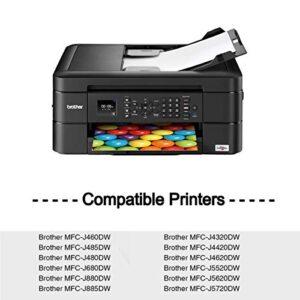 LC203 LC201 Ink Cartridges for Brother LC201XL LC203XL Ink to Work with Brother MFC-J460DW MFC-J480DW MFC-J485DW MFC-J680DW MFC-J885DW Printer (6BK 2C 2M 2Y, 12 Pack)