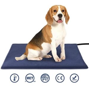 SMLJLQ Electric Pet Heating Pad Blanket Bed for Dogs and Cats Indoor Warming Mat Home Office Chair Heated Mat 50x50cm