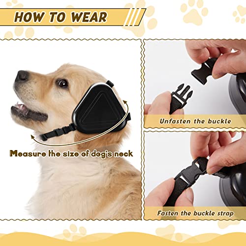 Amylove Dog Noise Protection Ear Muffs for Dogs Hearing Protection for Dogs Noise Cancelling Headphones for Dogs (Black), Polyvinyl Chloride, Large