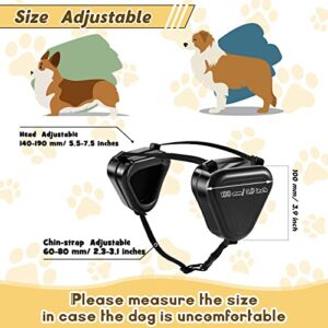 Amylove Dog Noise Protection Ear Muffs for Dogs Hearing Protection for Dogs Noise Cancelling Headphones for Dogs (Black), Polyvinyl Chloride, Large