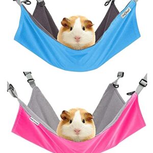 HOMEYA 2PCS Small Animal Guinea-Pig Hanging Hammocks Bed Pet Cage Hammock for Ferret Cat Rat Chinchilla Hamster Cavy Degu Gerbil Rabbit Playing Cozy Activity Fun Toy