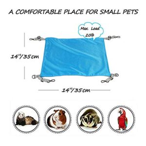 HOMEYA 2PCS Small Animal Guinea-Pig Hanging Hammocks Bed Pet Cage Hammock for Ferret Cat Rat Chinchilla Hamster Cavy Degu Gerbil Rabbit Playing Cozy Activity Fun Toy