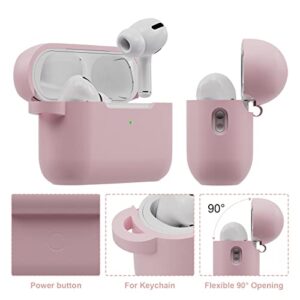 LTDXYD for Airpods Pro 2nd Generation Case Cover 2022 with Keychain, Full Protective Silicone Skin Cover Shock-Absorbing Protective Accessories for Apple Latest AirPods Pro 2 Case (Pink)