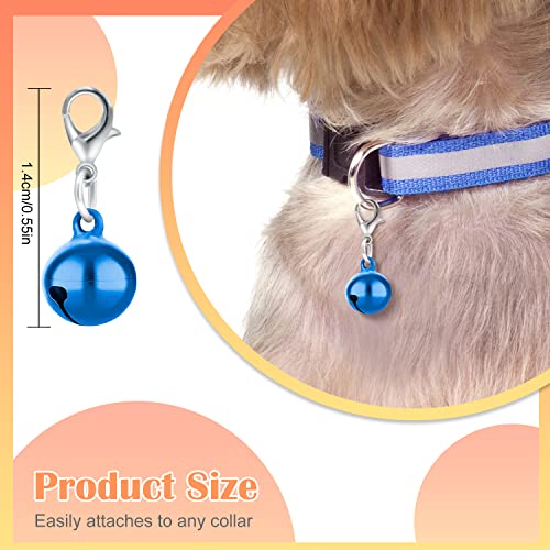 10 Pcs Cat Bells, Dog Cat Bell for Collar with Loud Crisp Sound, Small Dog Cat Collar Bells Made of Sturdy Metal, Pet Bell Dog Cat Collar Charms in Random Color, Jingle Bell for Christmas Decoration