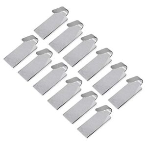 besportble stainless steel hook sticky hook, wall towel hook kitchen bathroom wardrobe wall hook clothes backpack hook 12pcs (silver)