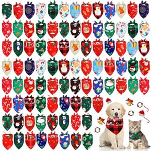 180 pieces christmas dog bandanas bulk xmas dog cat bibs holiday pet costume dog christmas outfit triangle scarf kerchief for small to medium pet