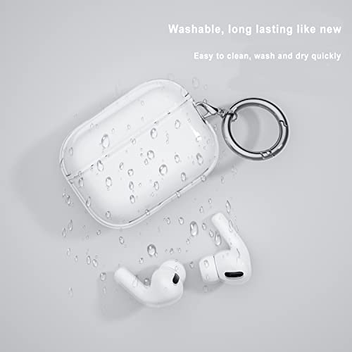 for Airpods Pro 2 Case，for Airpods Pro 2 Cases Wireless Earphone Protective Case Soft Silicone Headphones Cover Portable Ear Buds Protection (Transparent)
