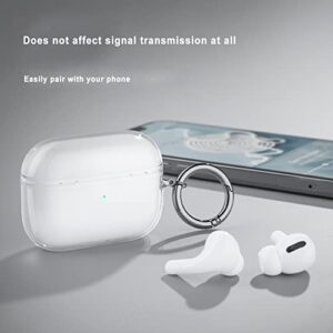 for Airpods Pro 2 Case，for Airpods Pro 2 Cases Wireless Earphone Protective Case Soft Silicone Headphones Cover Portable Ear Buds Protection (Transparent)