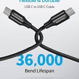 USB C to USB C Cable [3ft, 2-Pack], Fast Charging 60W, PD Type C Charger Cord Braided for Samsung Galaxy S23 S22 S21 S20 FE Note 20 Ultra Plus A72 A73 5G, Pixel 7 6 Pro 6a 5 4 3 3a XL & USB-C Charger