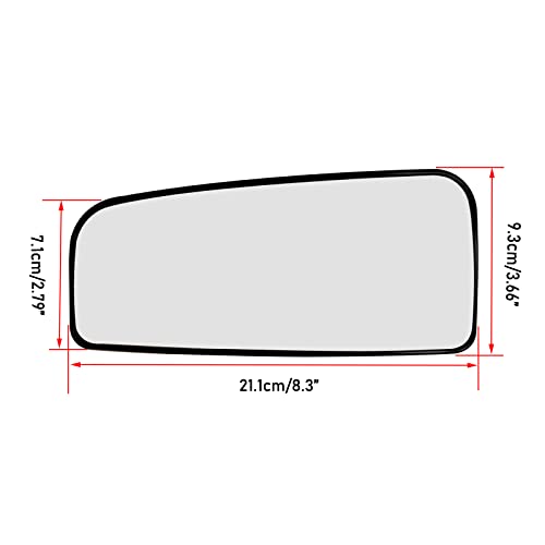 KYYET Passenger Right Side View Lower Wind Mirror Glass Fits for 2015-2020 F150 2017-2020 F250 F350 Heated Convex Towing Mirrors with Back Holder, Replace FL3Z17K707K