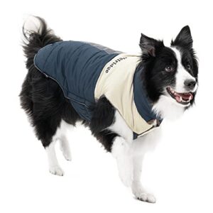 petridge dog coat cold weather jacket warm winter clothes for medium large dogs (navy 65)