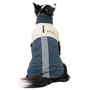 Petridge Dog Coat Cold Weather Jacket Warm Winter Clothes for Medium Large Dogs (Navy 60)