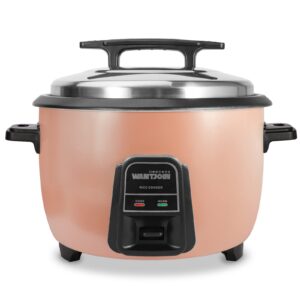 wantjoin rice cooker stainless rice cooker & warmer commercial rice cooker for party and family(10l capacity for 4.2l rice,42cups) brown