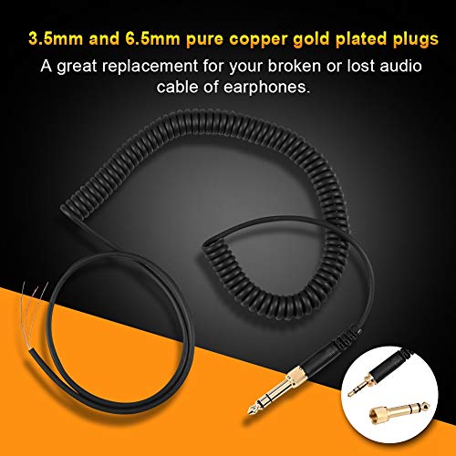 Tyenaza Audio Spring Wire Cable, Earphones Headphones Replacement Coil Cable for DT 770/ 770Pro/ 990/ 990Pro