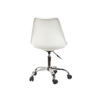 +gardenlife | Tulip Modern Home and Office Design Armless Chair Adjustable Height Soft Ped Shell | (White)