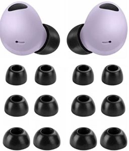 rqker foam eartips compatible with galaxy buds 2 pro sm-r510 earbuds, 6 pairs s/m/l sizes soft memory foam earbud tips eartips compatible with galaxy buds 2 pro sm-r510, 12 black sml