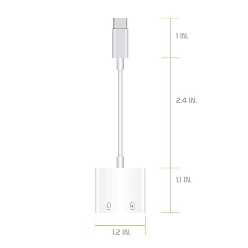 Pro Headphone 3Amp Aux Adapter Compatible with Your Samsung Galaxy A23 Plus USB-C 3.5mm Audio & Hi-Power Charging Port (Charge While You Listen)