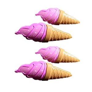 2 Set (4 Ct) Pink Ice Cream Beach Towel Clips Jumbo Size for Beach Chair, Cruise Beach Patio, Pool Accessories for Chairs, Household Clip, Baby Stroller