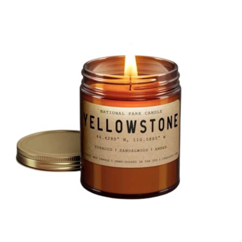 Candle Fy Yellowstone National Park Candle Tobacco, Sandalwood, Amber