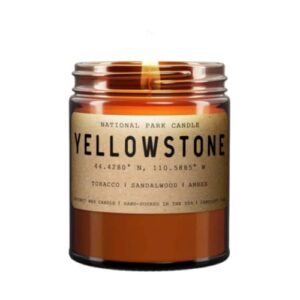 Candle Fy Yellowstone National Park Candle Tobacco, Sandalwood, Amber