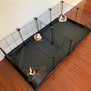 48" Extra Large Guinea Pig Dwarf Rabbit Habitat Yard Hamster Turtle Critters Cage Center Divider with Door Mice Bunny Hedgehog Enclosure with Waterproof Bottom Canvas