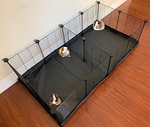 48" Extra Large Guinea Pig Dwarf Rabbit Habitat Yard Hamster Turtle Critters Cage Center Divider with Door Mice Bunny Hedgehog Enclosure with Waterproof Bottom Canvas