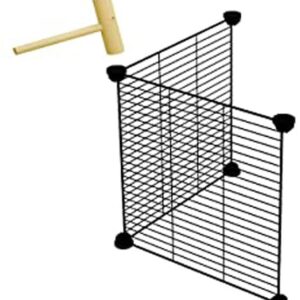 48" Extra Large Guinea Pig Dwarf Rabbit Habitat Yard Hamster Turtle Critters Cage Center Divider with Door Mice Bunny Hedgehog Enclosure with Waterproof Bottom Canvas