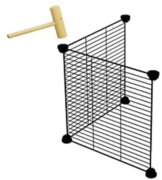 48" Extra Large Guinea Pig Dwarf Rabbit Habitat Yard Hamster Turtle Critters Cage Center Divider with Door Mice Bunny Hedgehog Enclosure with Waterproof Bottom Canvas