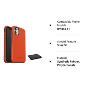 OtterBox Symmetry Series Case for iPhone 11 and iPhone XR - Includes Cleaning Cloth - Risk Tiger (Mandarin RED/PUREED Pumpkin)