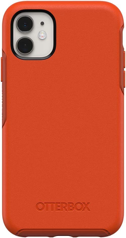 OtterBox Symmetry Series Case for iPhone 11 and iPhone XR - Includes Cleaning Cloth - Risk Tiger (Mandarin RED/PUREED Pumpkin)