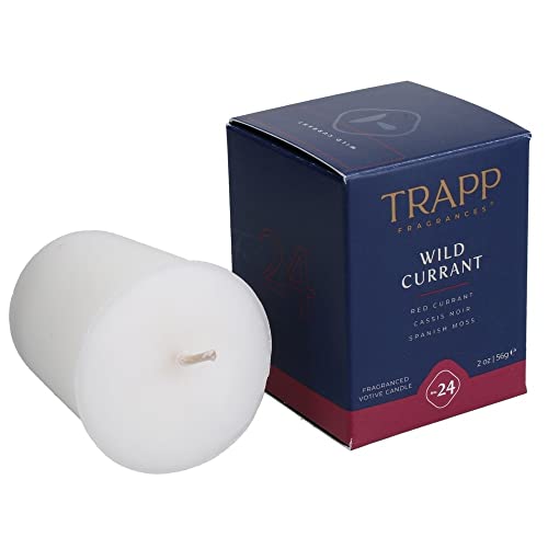 Trapp 2oz Votive Scented Candle Fresh Fruit Bouquet Variety, Set of 4 - Includes No. 14 Mediterranean Fig, No. 24 Wild Currant, No. 75 Hibiscus Prosecco, and No. 72 Amalfi Citron