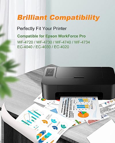 802 XL Ink Cartridges Remanufactured for Epson 802 Ink Cartridge Combo Pack T802 Remanufactured for Epson 802XL Ink Cartridge Works with Epson Workforce Pro WF-4740 WF-4734 WF-4730 EC-4040 EC-4030