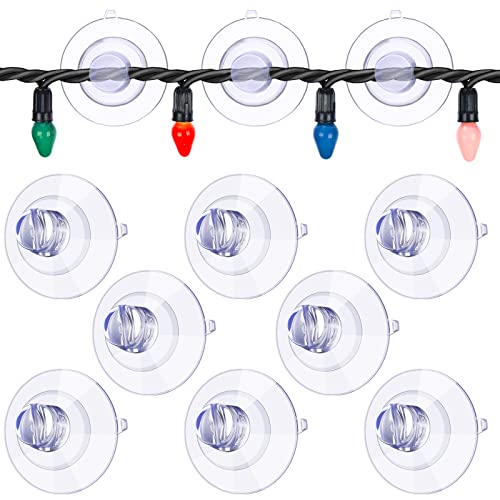 Saintrygo Christmas Light Suction Cup Mini Window Suction Hook Hanging Light Clip Xmas Suction Cup Clip No Tool Required for Christmas Decoration (100 Pieces)