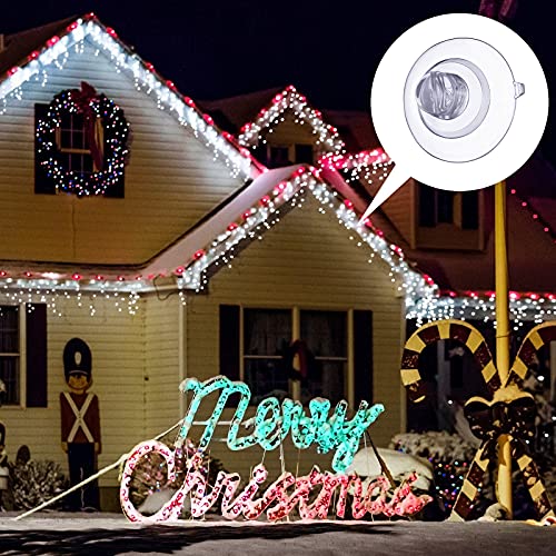 Saintrygo Christmas Light Suction Cup Mini Window Suction Hook Hanging Light Clip Xmas Suction Cup Clip No Tool Required for Christmas Decoration (100 Pieces)