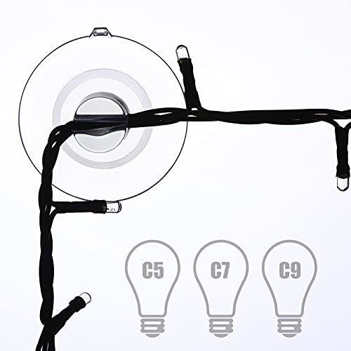 Saintrygo Christmas Light Suction Cup Mini Window Suction Hook Hanging Light Clip Xmas Suction Cup Clip No Tool Required for Christmas Decoration (100 Pieces)