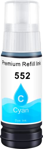 storcfe 552 Refill Ink Bottles Replacement for Epson 552 T552 T552920 Used for Epson EcoTank Photo ET-8550 ET-8500 Printers (1Black, 1Photo Black, 1Cyan, 1Magenta, 1Yellow, 1Gray, 6-Pack)