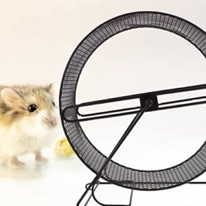 ULTECHNOVO Chinchilla Wheel, Pet Hamster Running Wheel, Hamster Toys for Hamster Cage Spinner Small Animals Exercise Wheels for Dwarf Syrian Gerbils Mice Or Other Small Animals(Black 26)