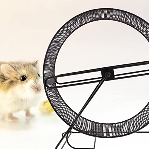 ULTECHNOVO Chinchilla Wheel, Pet Hamster Running Wheel, Hamster Toys for Hamster Cage Spinner Small Animals Exercise Wheels for Dwarf Syrian Gerbils Mice Or Other Small Animals(Black 26)